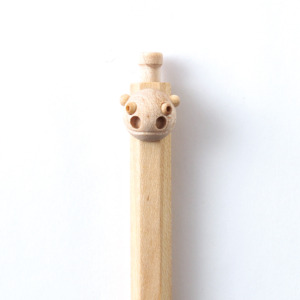 動物ペン シャープペンシル カバ(ホワイト)