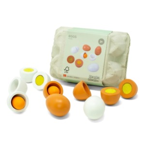 mamamemo おままごと 木製トレイ入り卵セット